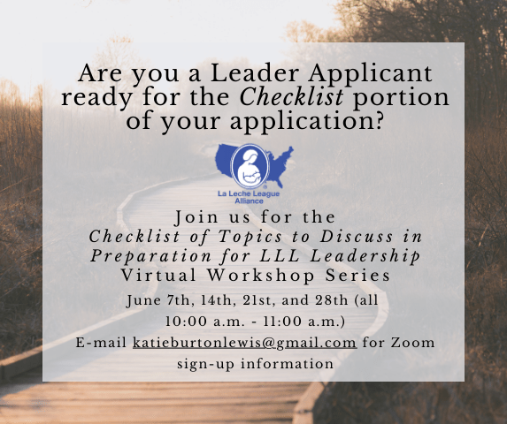 Leader Applicant Checklist Workshop